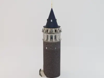 Galata Tower Low-poly 3D model