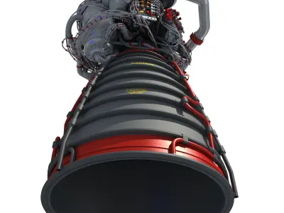 RS-25 Space Shuttle Rocket Engine 3D model