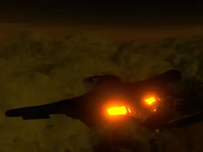 Futuristic Sky glyder Low-poly 3D model