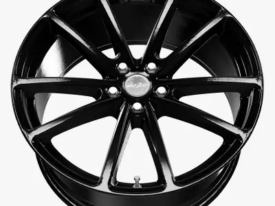 Carroll Shelby Wheel Company CS10 Wheel Gloss Black Mustang Low-poly 3D model