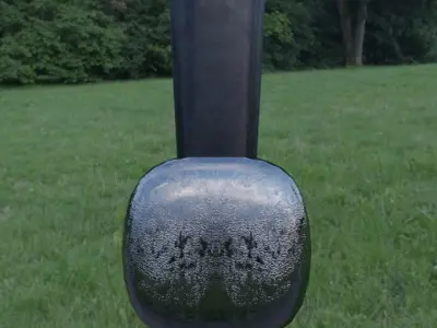 stylized steel sword of a medieval knight Low-poly 3D model