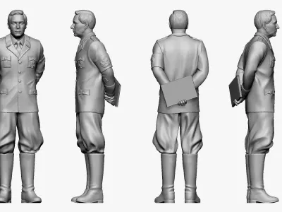 001230 man in nazi gestapo uniform shtirlits 3D model