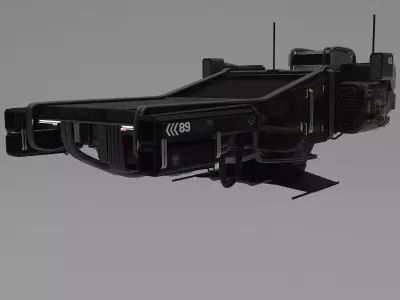 Blender sci fi spaceship 3D model