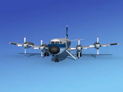 Lockheed L-188 Electra HP Atlantic Aero 3D model