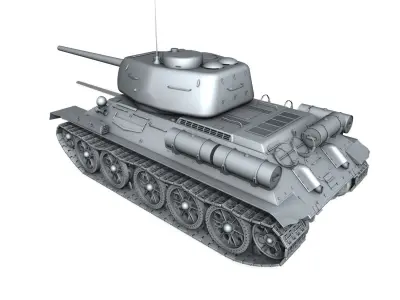 T-34 85 - Soviet medium tank 3D model