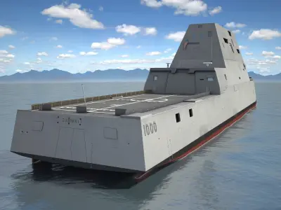 USS Zumwalt DDG-1000 3D model