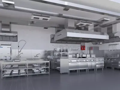 Commercial Kitchen v2 3D model