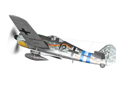 Focke Wulf - FW190 A-8 - Black 12 3D model