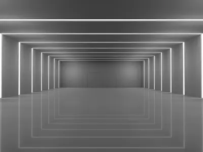 Sci Fi Tunnel 3D model 66