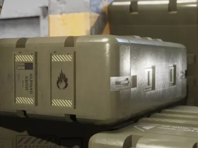 ARMY supply box Free low-poly 3D model