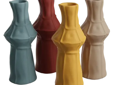  Ceramic Torso Origami Vase Models 