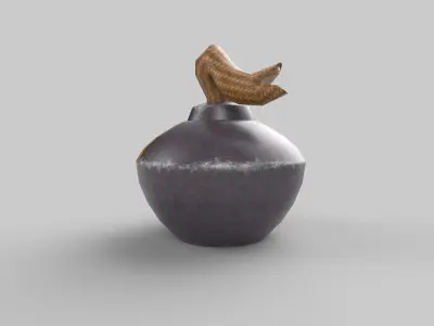 Stylized bomb Low-poly 3D model