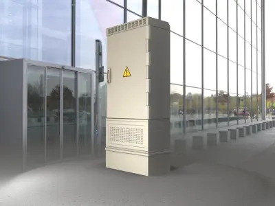 Electrical Distribution Cabinet 76 Low-poly 3D model