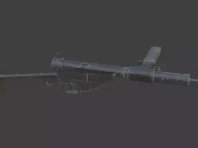 sten gun Low-poly 3D model