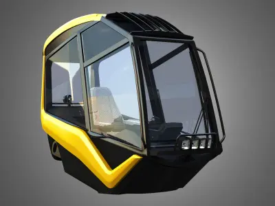 Driving Cabin - Ponsse Scorpionking Forestry 3D model