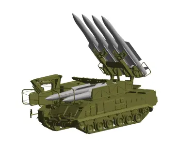 Buk missile system 3D model