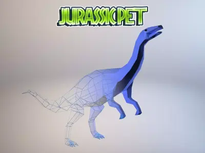 Anchisaurus Polyzelus Low-poly 3D model