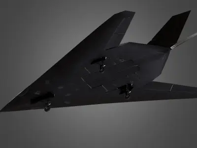 F117 Aircraft VR Low-poly 3D model