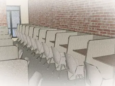 Furniture set  for Library and reading room  3D model
