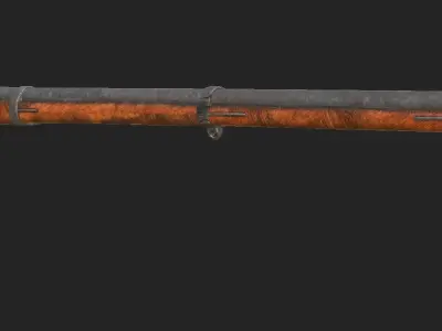 old shotgun Low-poly 3D model