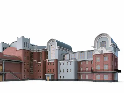 Opera Theater Building Low-poly 3D model
