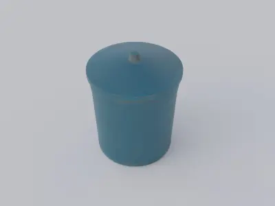Plastic Jar Low-poly 3D model