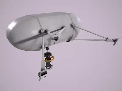 Helicopter Hoist Low-poly 3D model