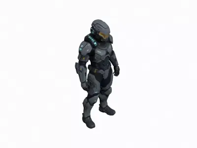 Military Soldier Character 3D Model Realistic Tactical Outfit 01 3D model