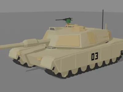 M1 Abrams Low-poly 3D model