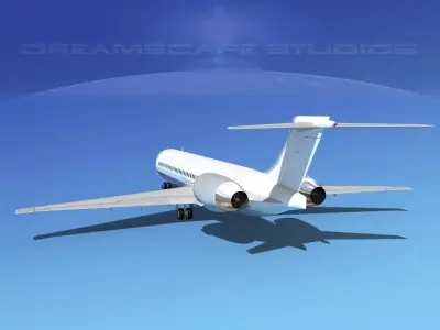 McDonnell Douglas MD-87 Unmarked 1 3D model