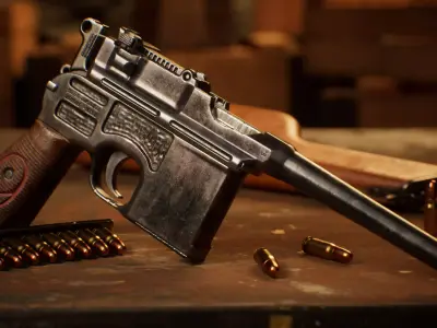 RED 9 Mauser Low-poly 3D model