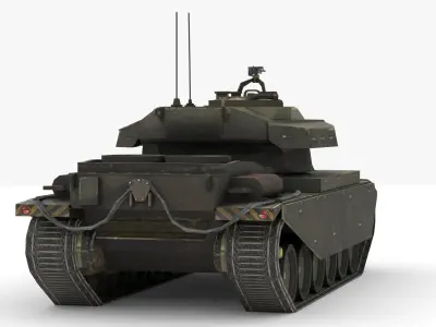 Centurion Tank Mk5 - British Cold War MBT 3D Model Free low-poly 3D model