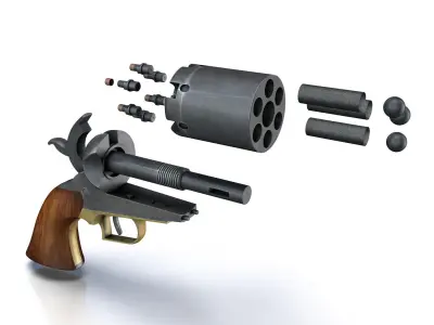 Colt Walker Revolver 3D model