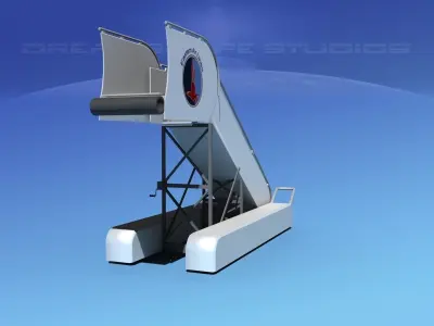 Airport Stairs Eastern 1 3D model