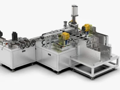 Automatic Tent Aluminum Seat Bending Machine 3D model