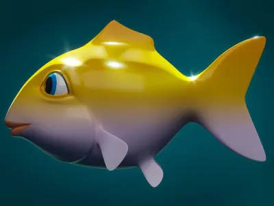 Small Fish Animated Low-poly 3D model