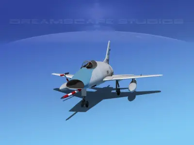North American F-100D Rep of China 3D model