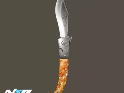 Navaja Knife CS GO Knife Low-poly 3D model
