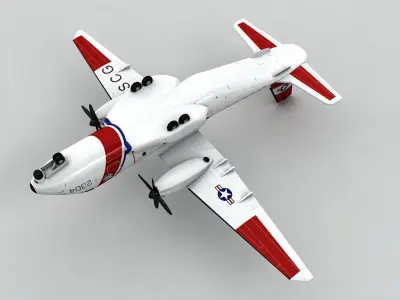 EADS HC-144A Ocean Sentry Aircraft Low-poly 3D model