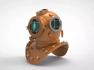 Diving Helmet Low-poly 3D model