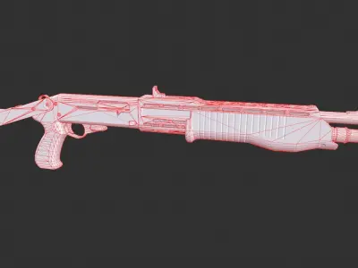 Franchi SPAS 12 Low-poly 3D model