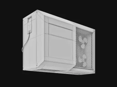 Sci-Fi air conditioner 02 Free 3D model