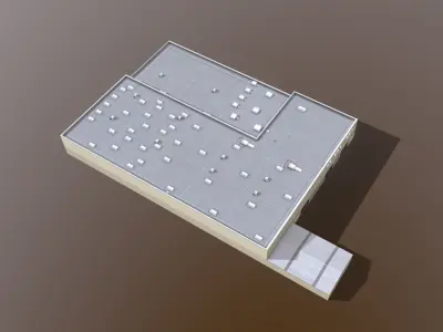 Airport LIRN Storage3 Naples International Airport Low-poly 3D model