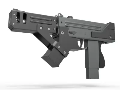 Submachine gun modified MAC-10 from the movie Blade 2 2002 3D model