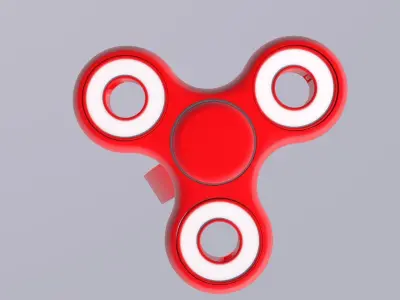 Helicopter Flying Magnet With Fidget Spinner 3D model
