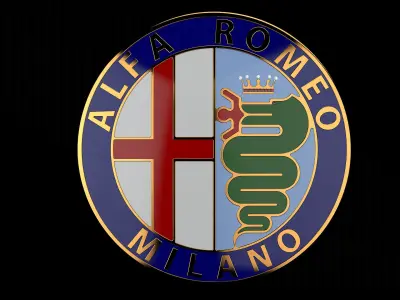 Alfa Romeo Badge Free 3D model