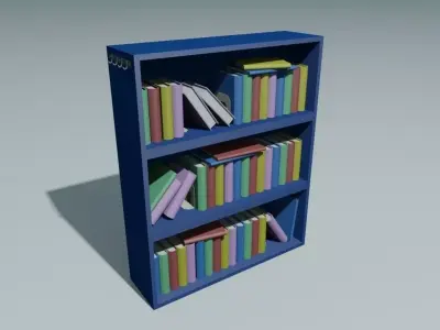 casebook bookcase Free low-poly 3D model
