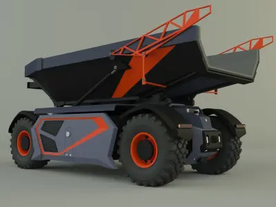 kamaz unmanned cargo truck 3D model