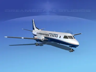 SAAB 2000 Southeast Regional 3D model