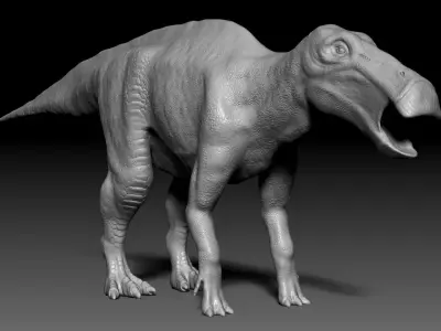 Dinosaur Shantungosaurus Sculpt Project 3D model